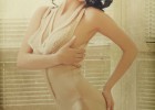 Hot model posing in stockings