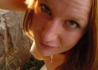 Selfie close up of redhead girl naked